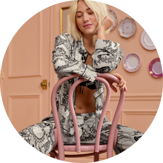 woman wearing pajamas