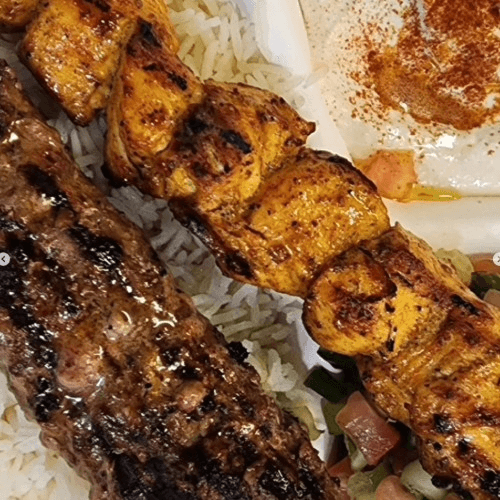 Mix two Kababs Plate