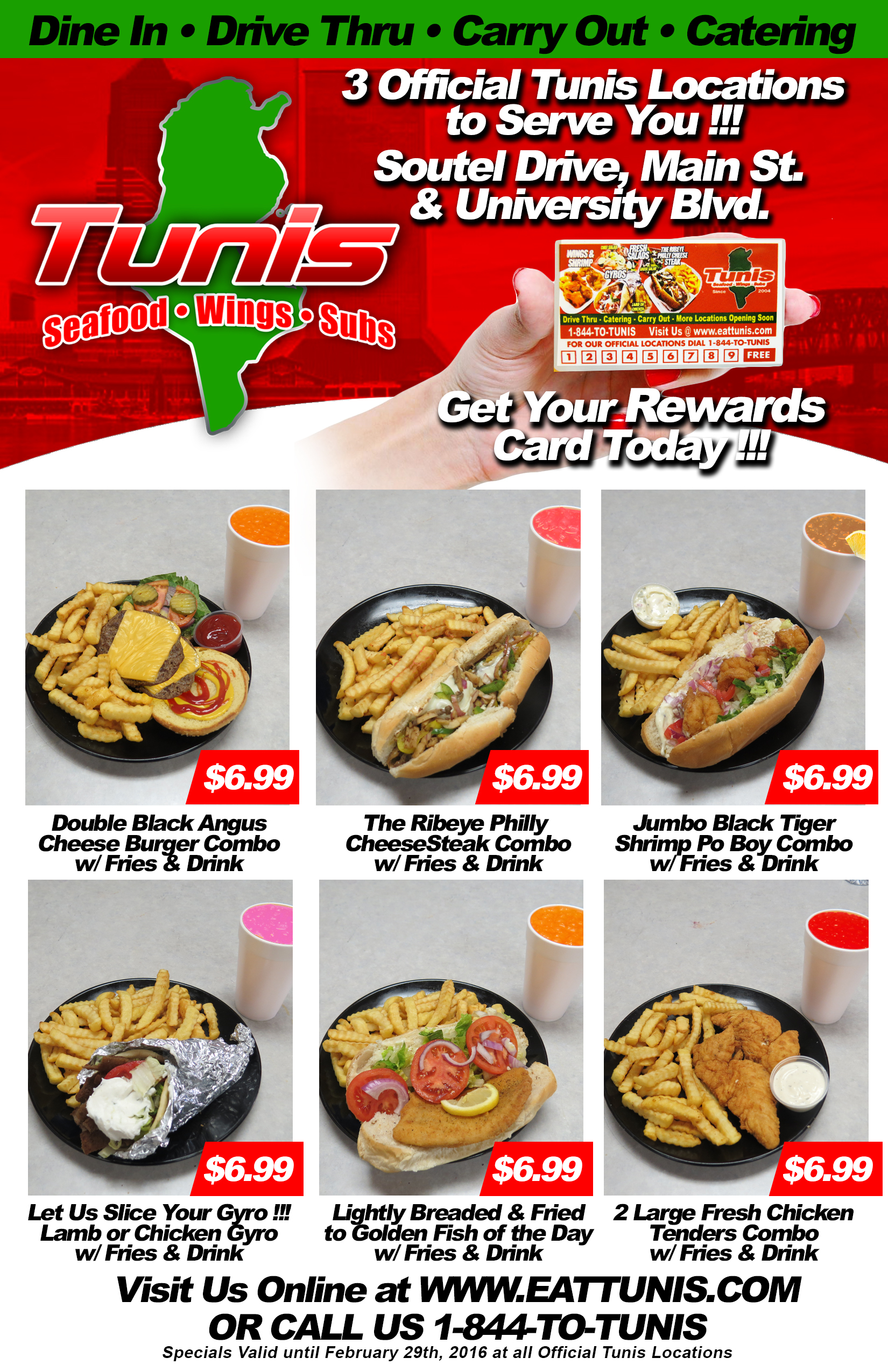 Tunis Seafood, Wings and Subs in Jacksonville, FL (844) 8688...