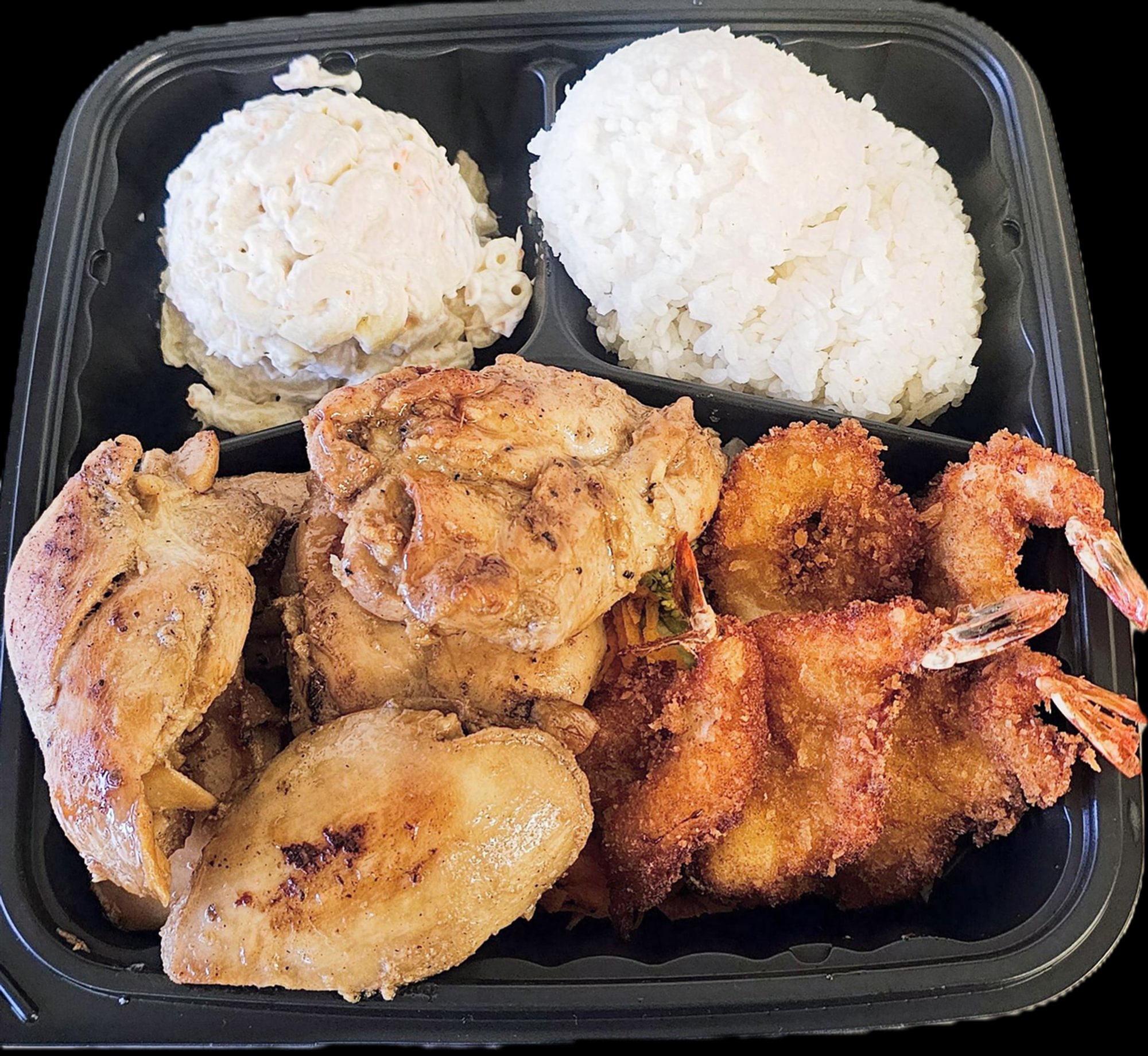 BBQ Chicken & Crispy Shrimp