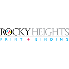 Rocky Heights Print &amp; Binding Logo