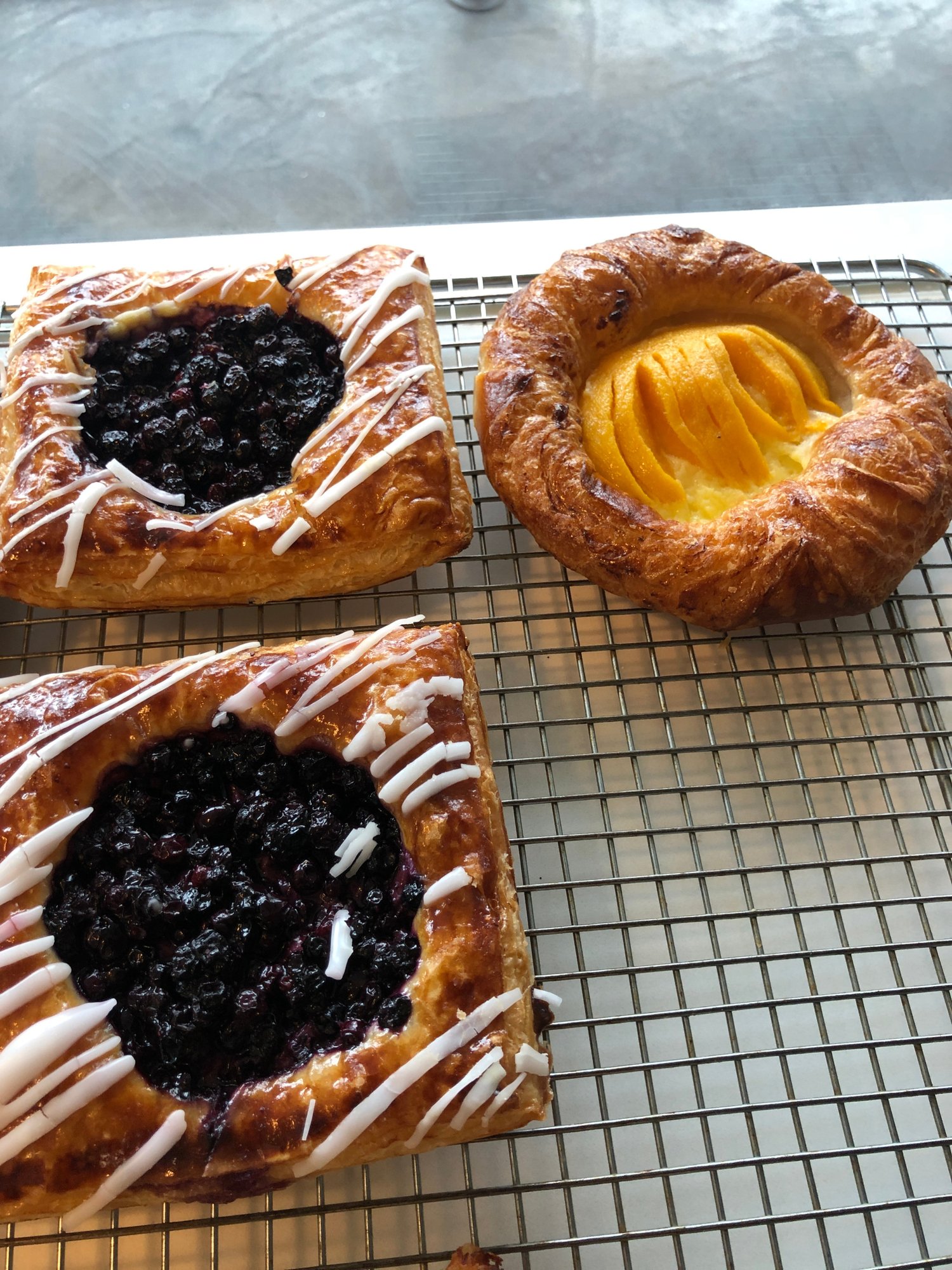 Peach - Blackberry Danish