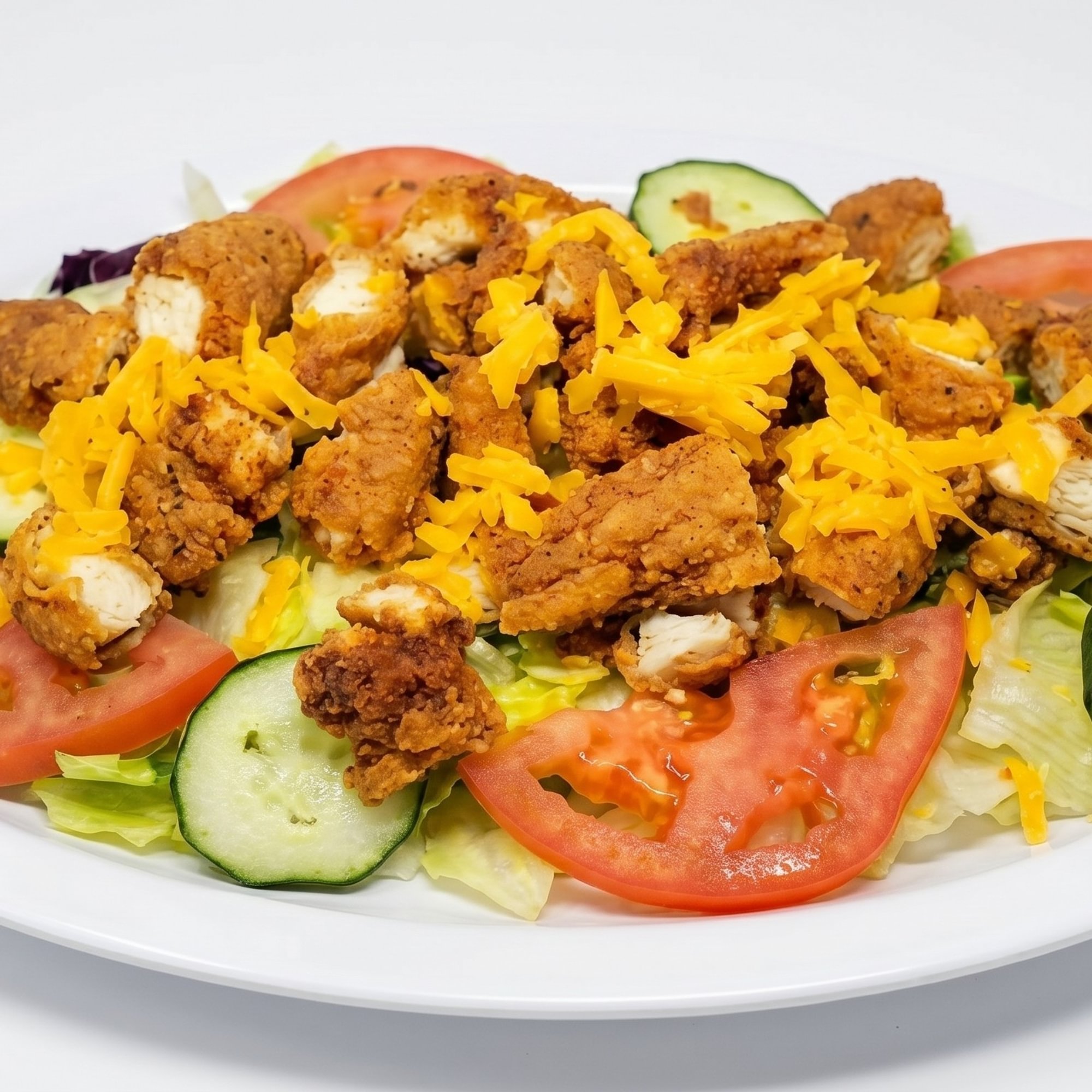 Chicken Strip Salad with Fries