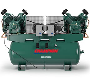 Champion HR10D-12, 10HP, 120 Gallon, Duplex Air Compressor Unit