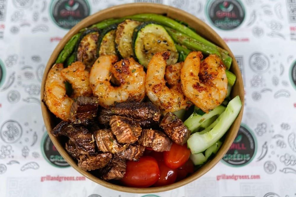 Protein/Power Up Bowl (Steak & Shrimp)