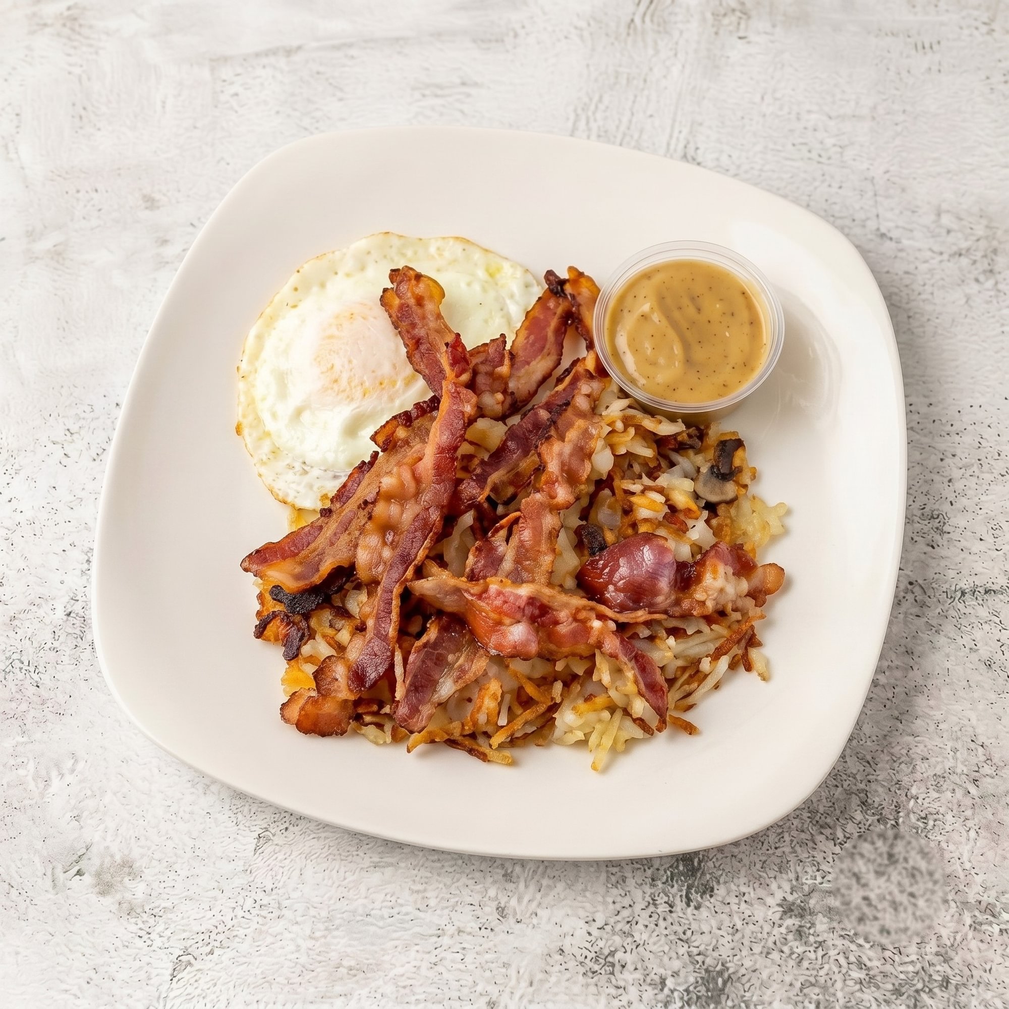 Two Eggs with Meat