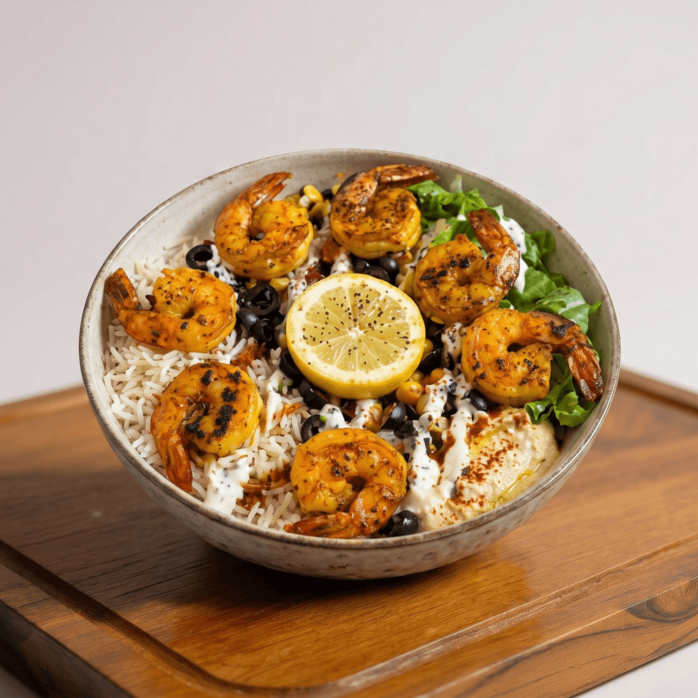 Zaffron Shrimp Bowl