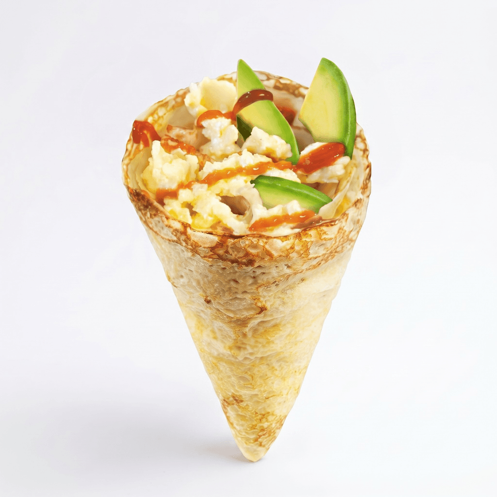 Eggs Goat Cheese & Avocado Crêpe