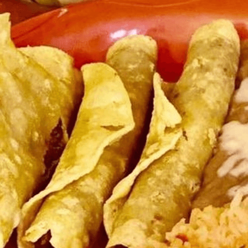 Two Rolled Tacos - Beef