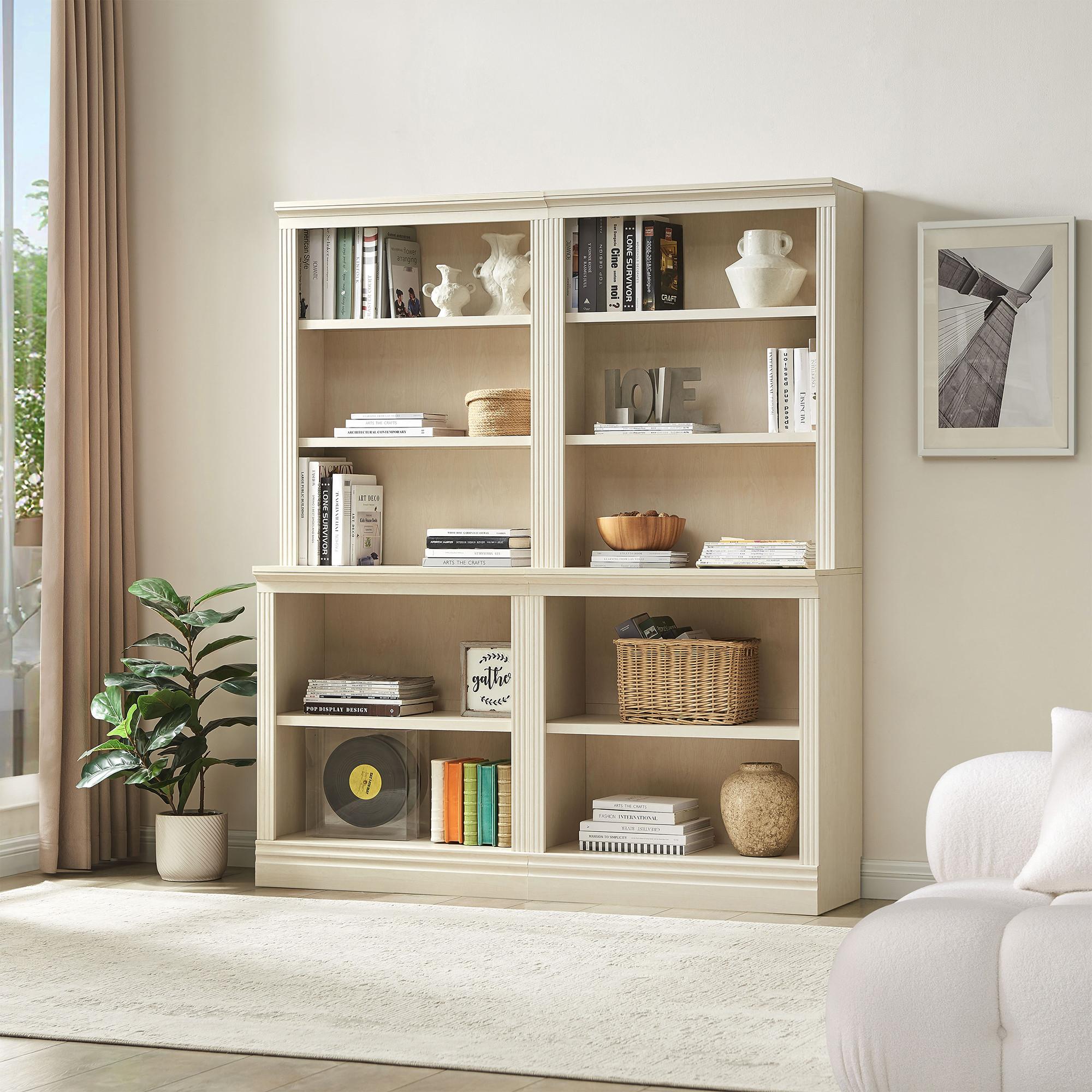2 - Piece Halston Multi Bookcase - Cream
