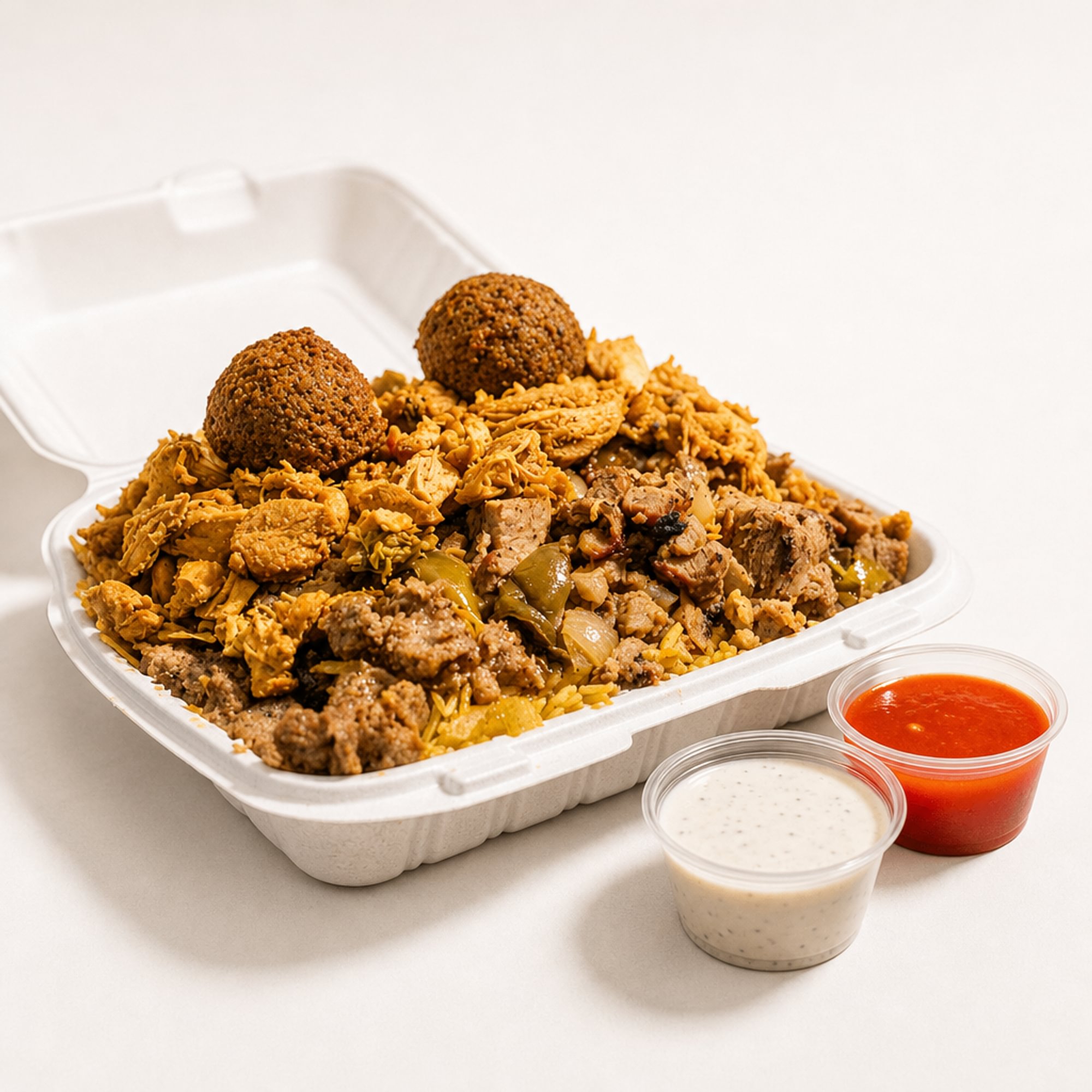 Mix Gyro with Falafel