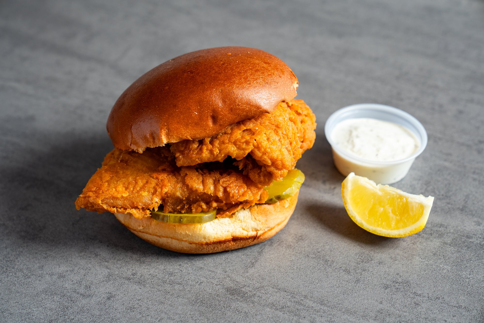 Whiting Fish Sandwich (Bun) & 1 Side