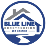 Blue Line Construction and Roofing Logo