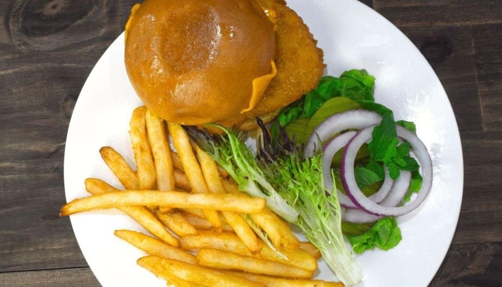Vegan Chicken Sandwich w/ French Fries