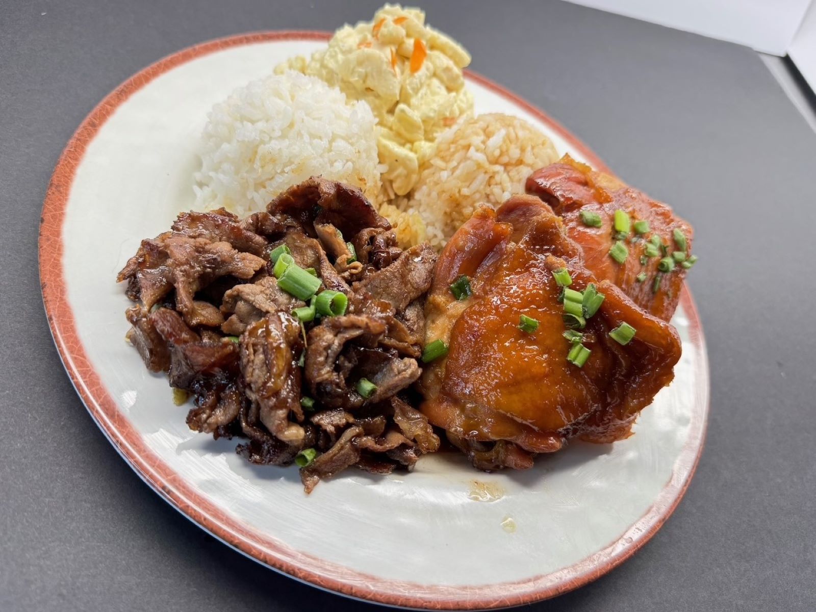 Beef Teriyaki and Shoyu Chicken Mixed Plate