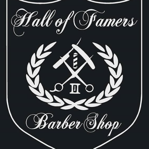 Hall Of Famers Barbershop Logo
