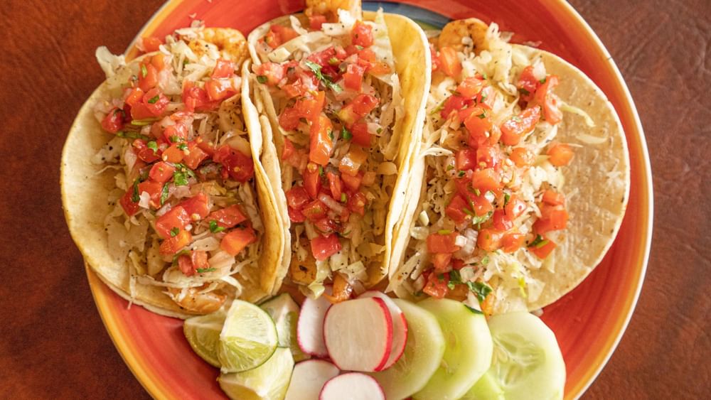 3 shrimp tacos
