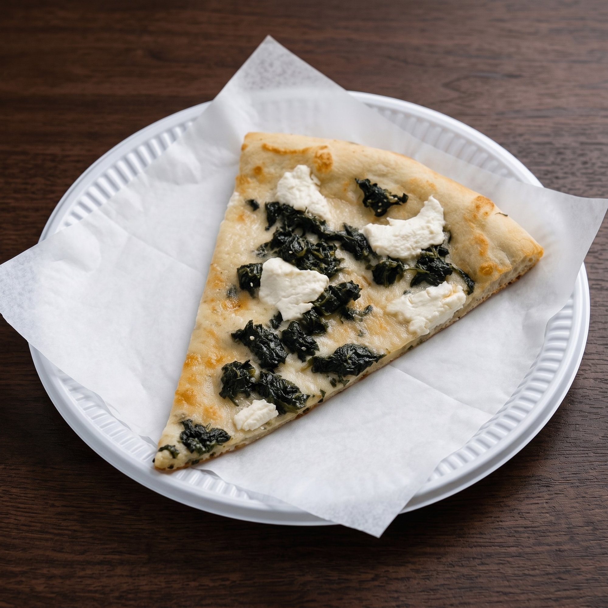 Spinach Pizza Slice