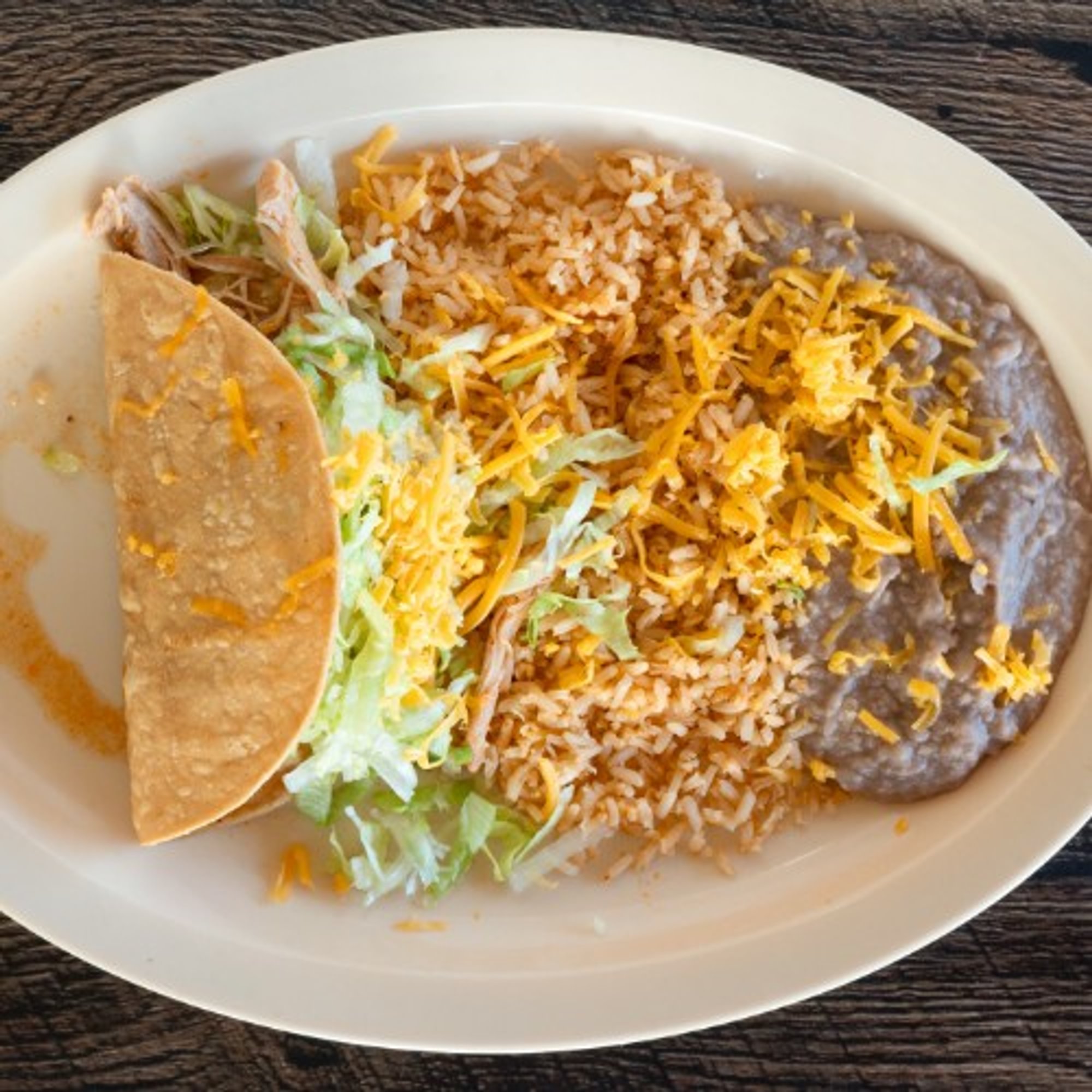One Chicken Taco Combination W/ Soda & Side