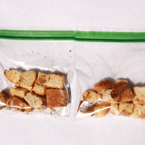 * Croutons.