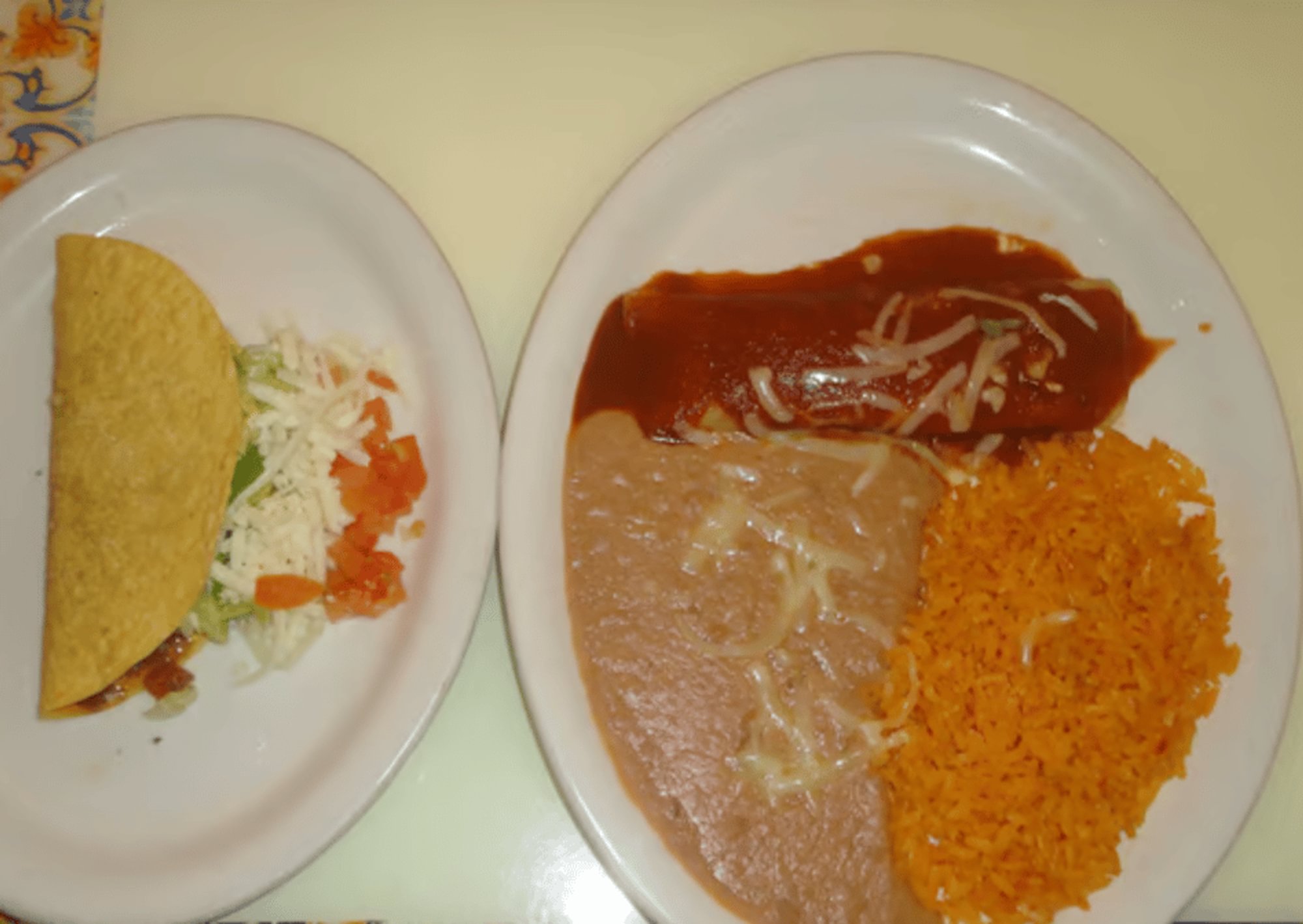 A. One Beef Taco & One Beef Enchilada