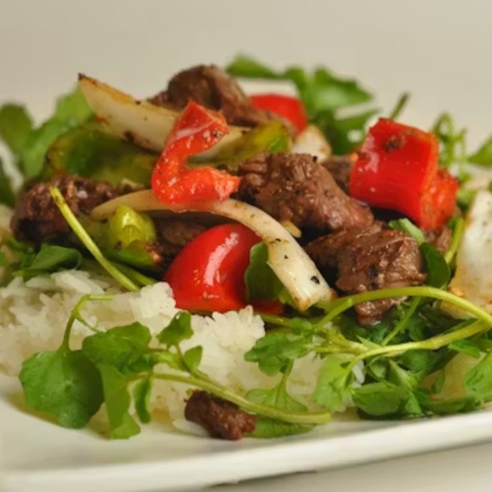 Tank's Chef Shaken Beef Served With Egg Noodles