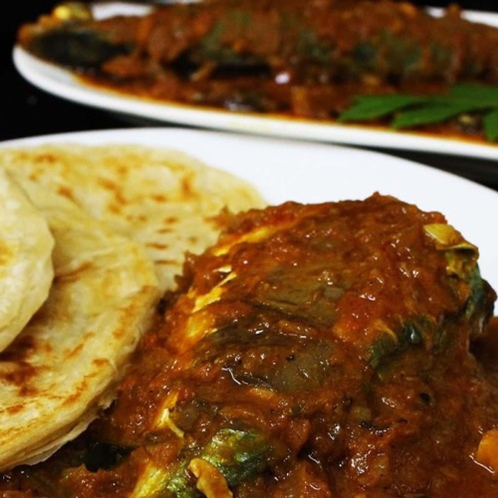 Kerala Paratha with Fish Curry