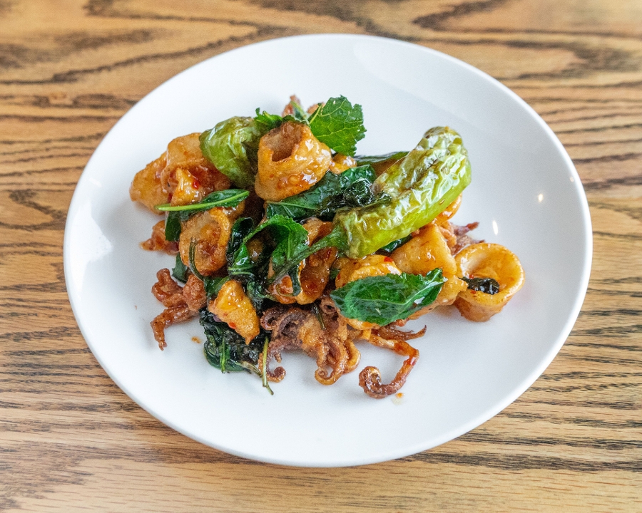Crisp Calamari w/ Shishito Peppers