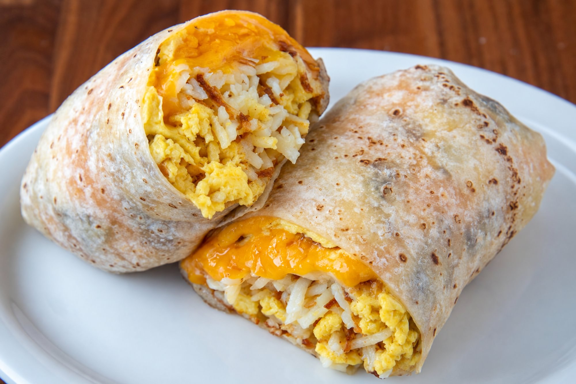 Egg, Cheese & Potato Breakfast Burrito
