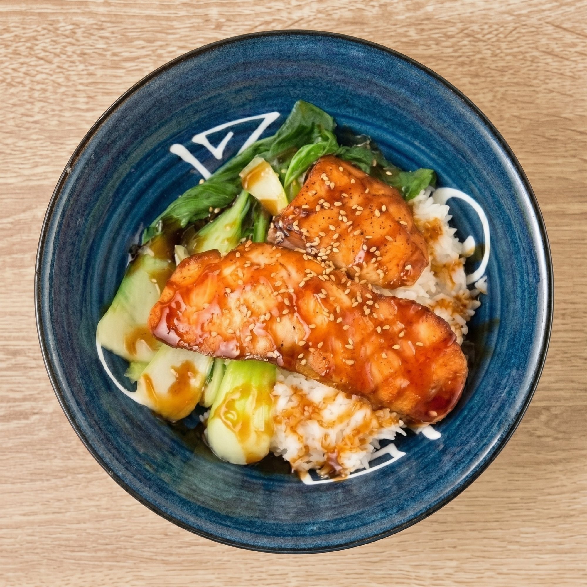 Salmon Teriyaki Over Rice