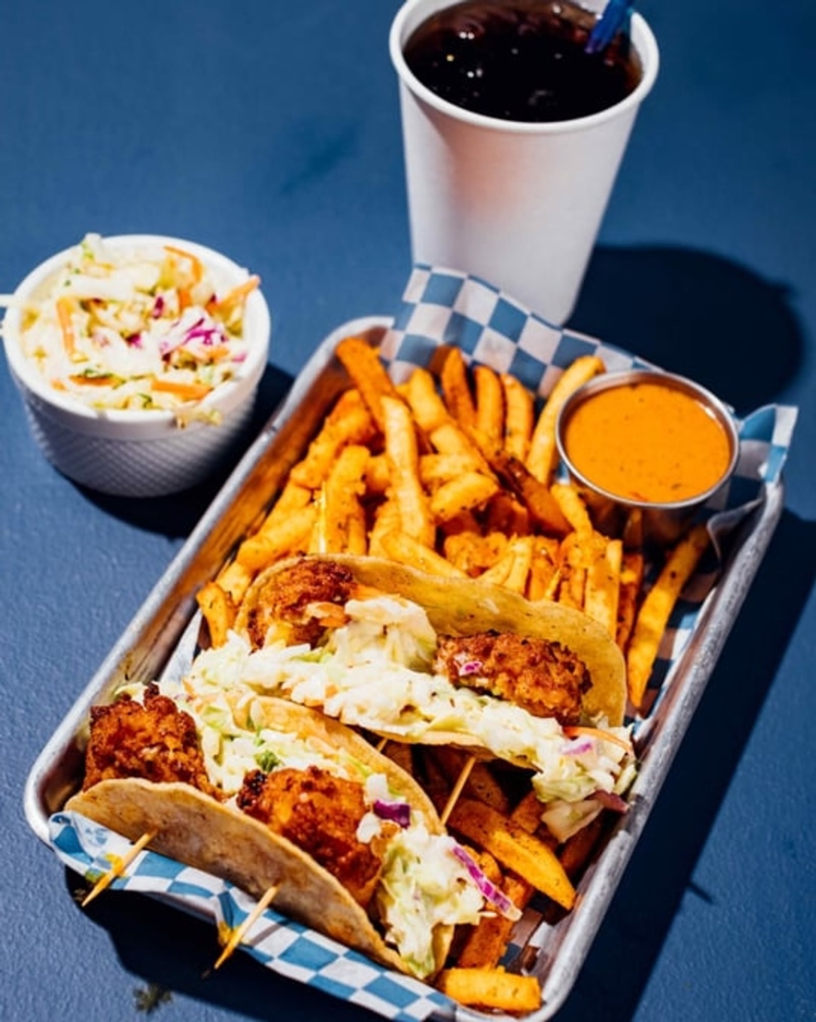 Shrimp Tacos W/ Chips (Fries)