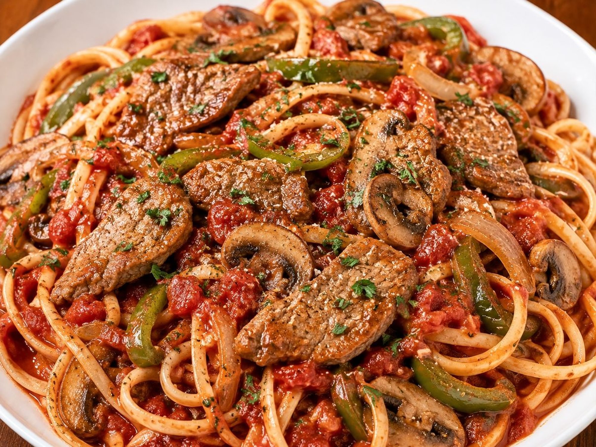 VEAL CACCIATORE LINGUINE