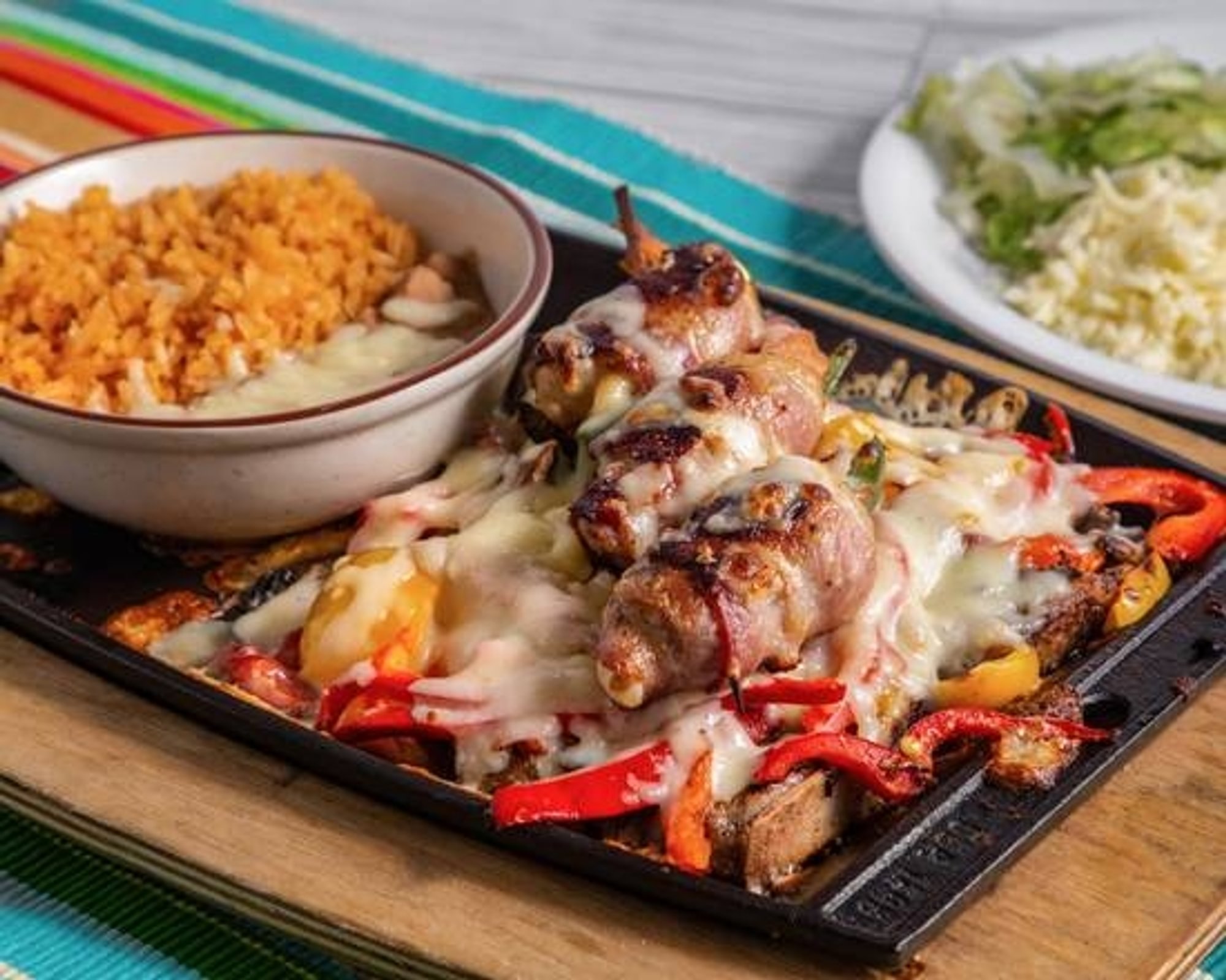 Pollo Fundido and Shrimps