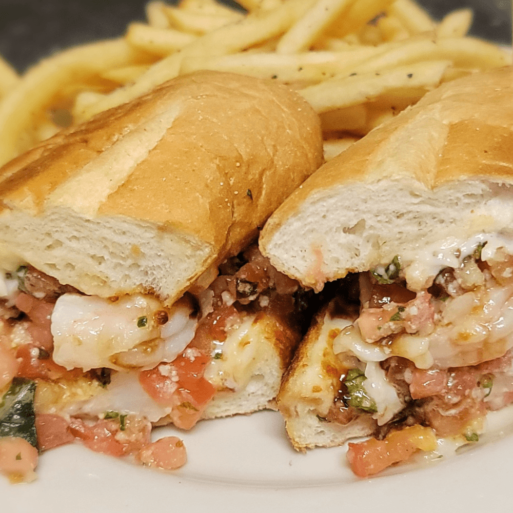 Toasted Shrimp Caprese Sandwich