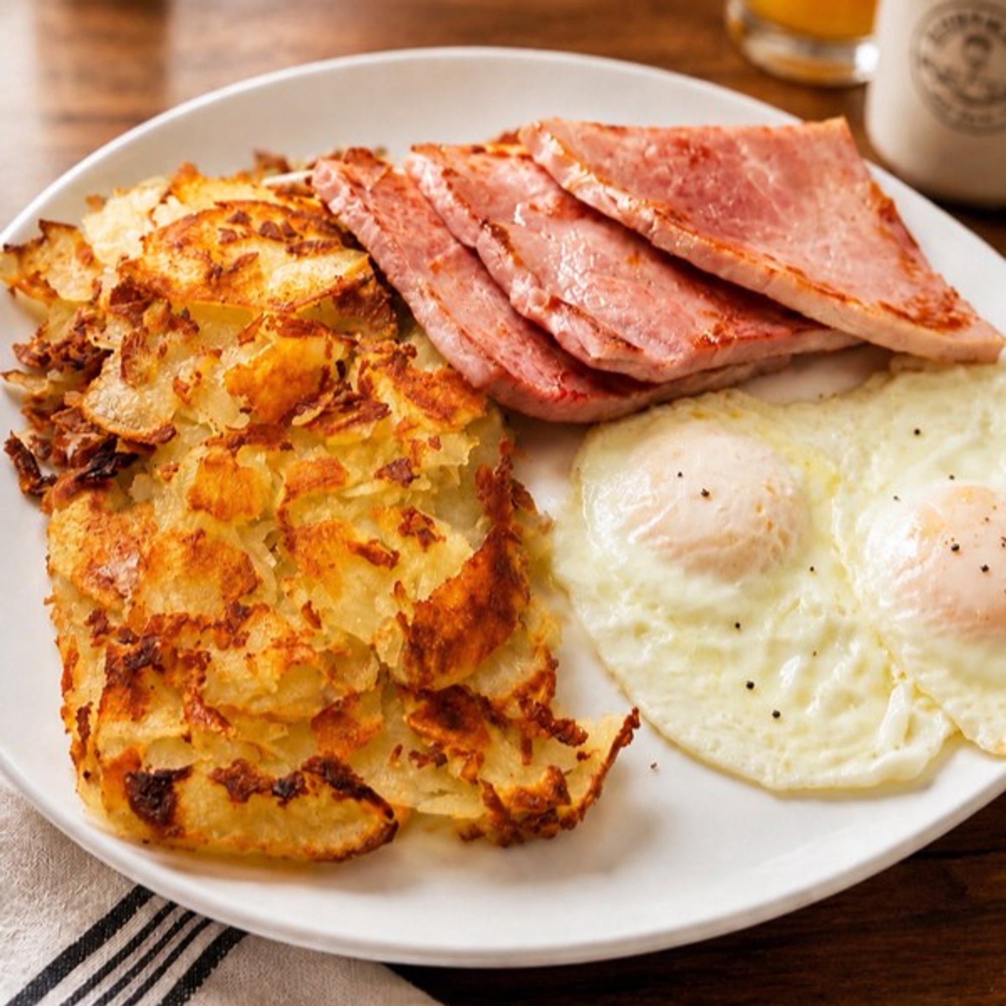 #3. Two Eggs with Meat and 1 Side