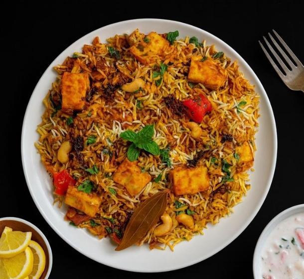 Paneer ghee roat biryani
