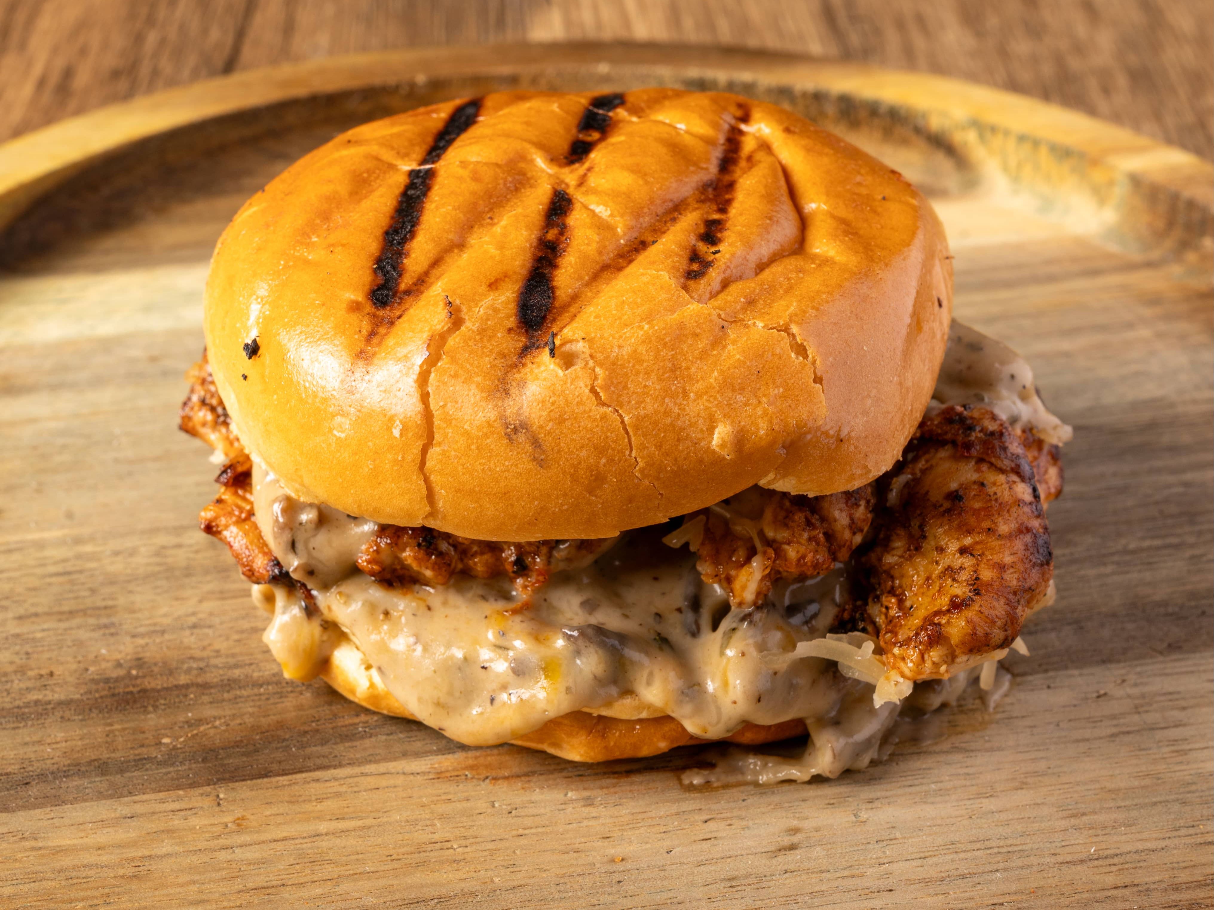 Mushroom Chicken Burger