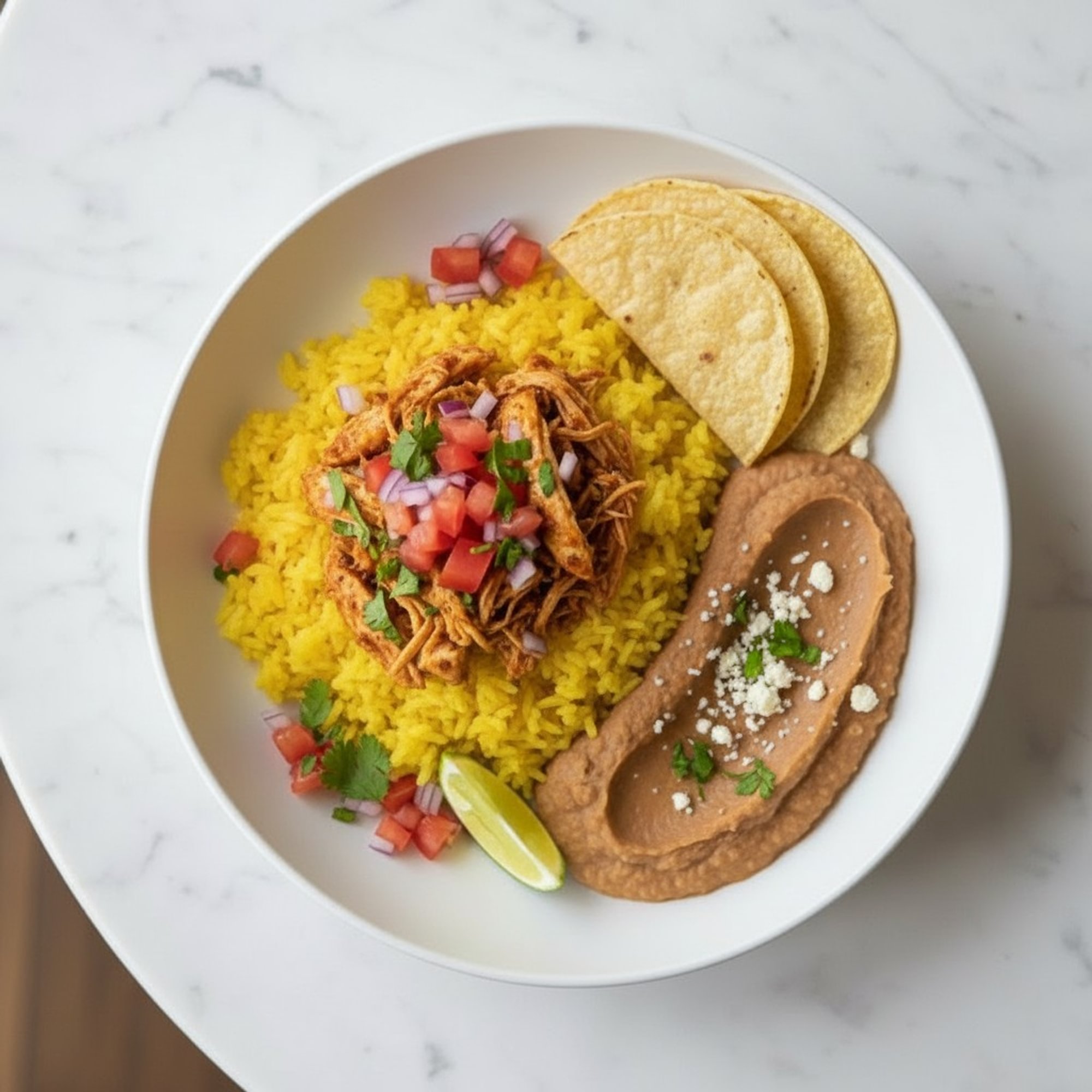 1. Kids Taco Rice, Refried Beans