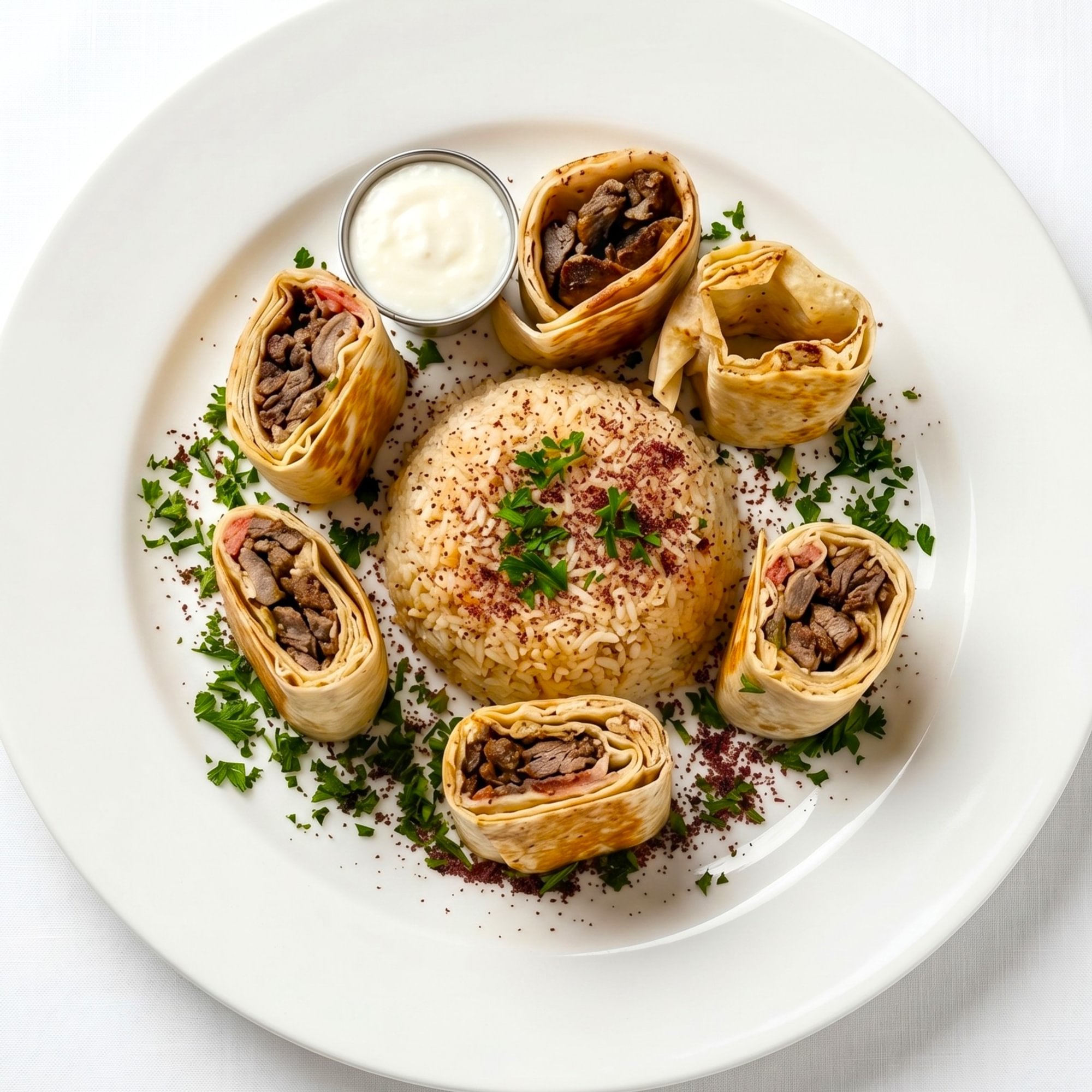 Steak Shawarma Over Rice
