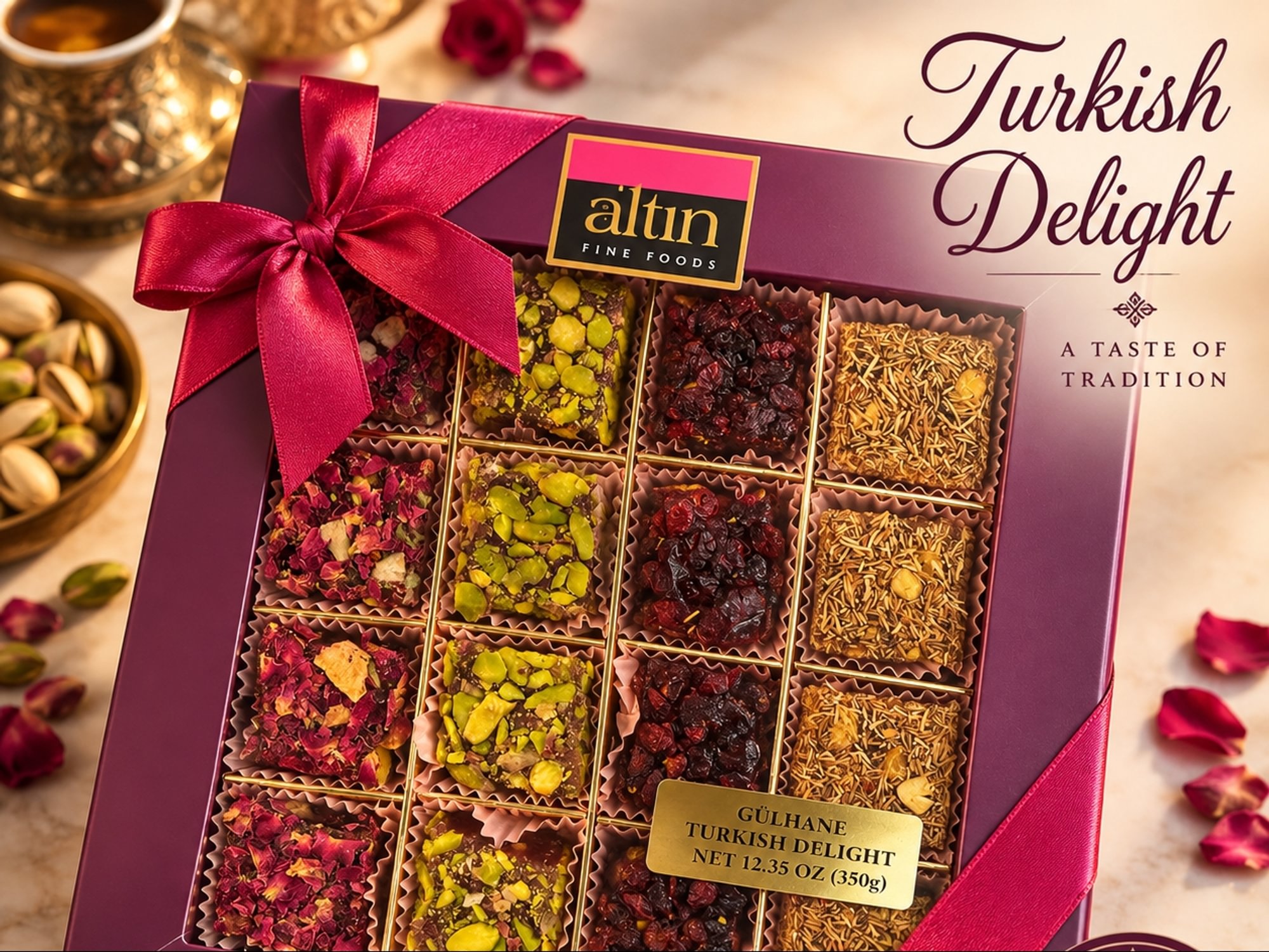 ASSORTED TURKISH DELIGHT – 4 PCS