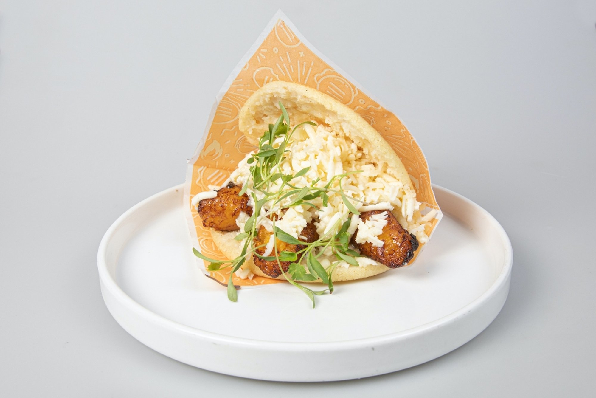 Arepa Sweet Plantains and White Cheese