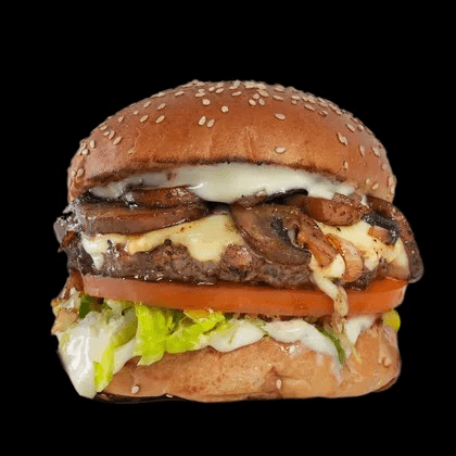 Shrooms N Swiss Burger