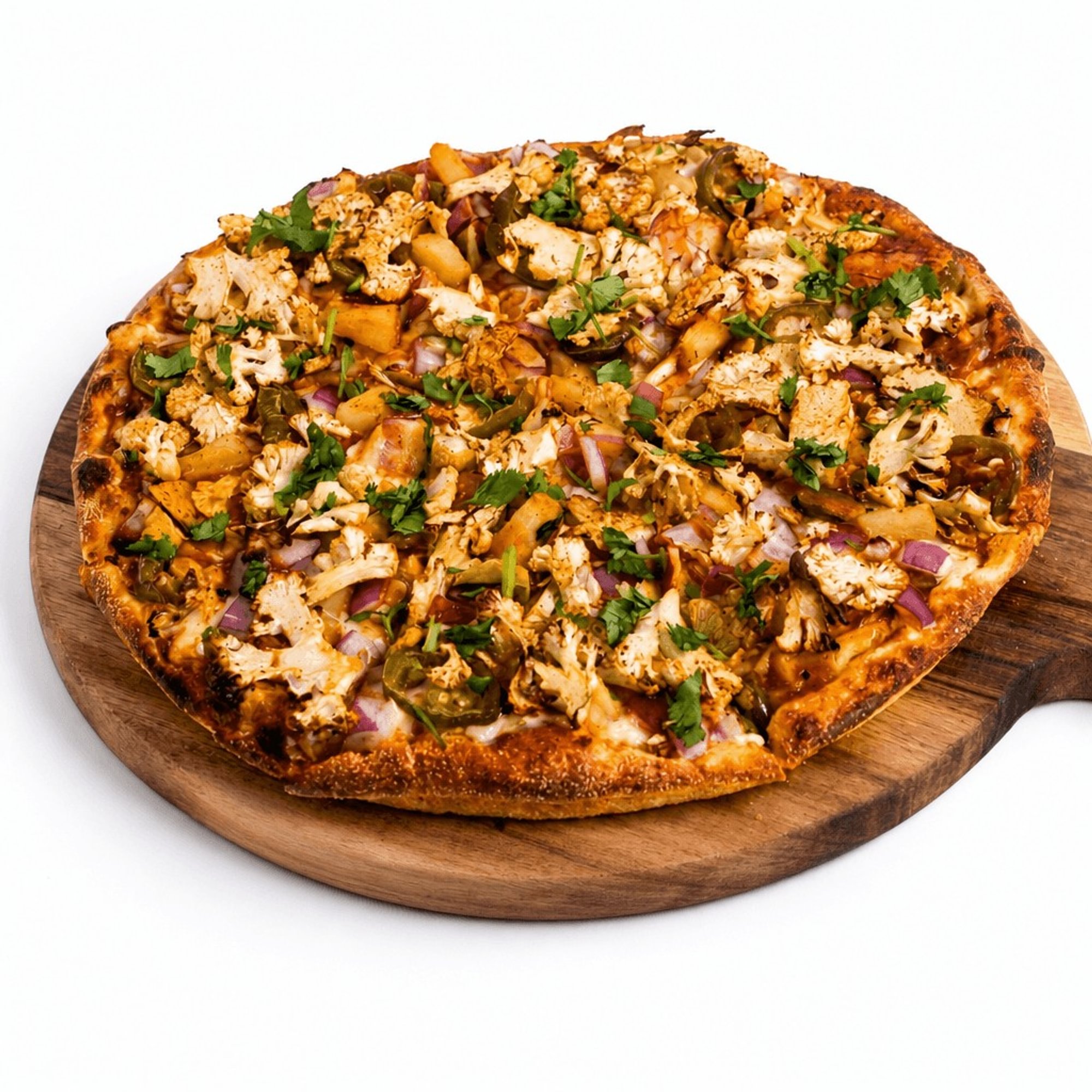 Achari Gobi Naan Pizza