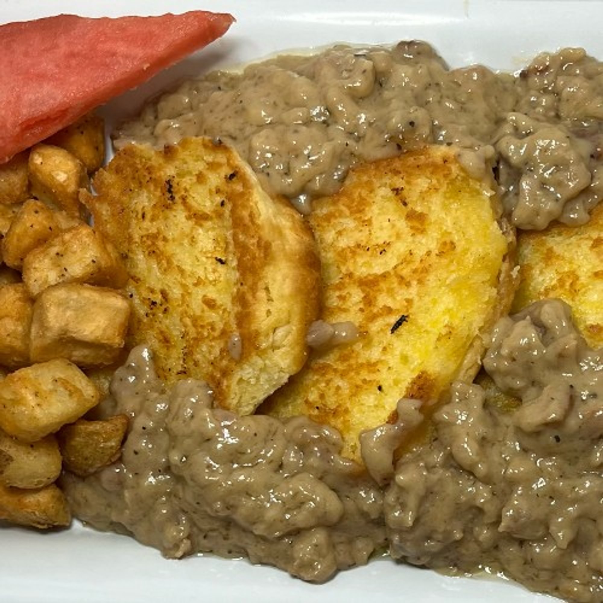 Scratch Biscuits and Sausage Gravy