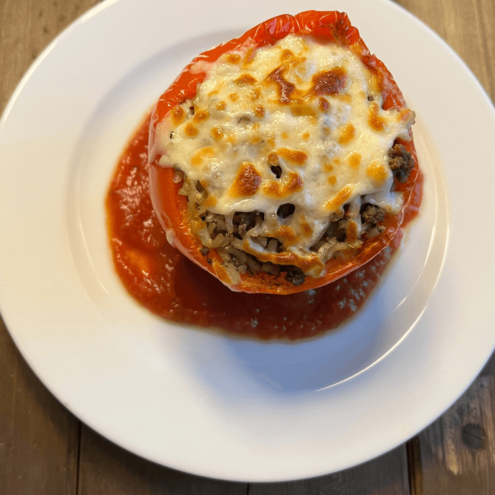 Stuffed Pepper (Rice, Meat & Cheese)