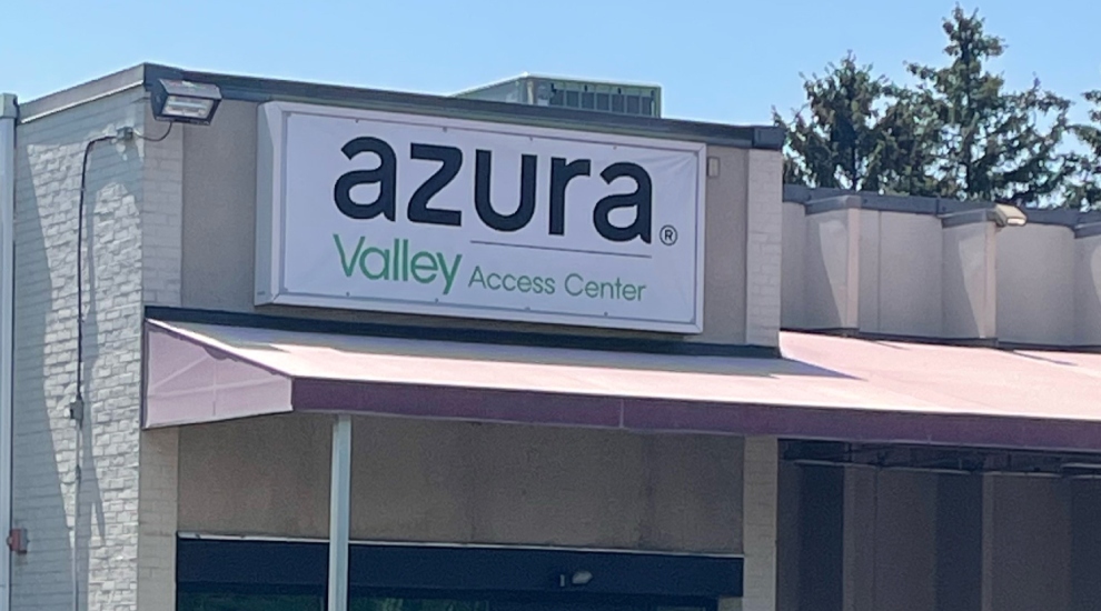 The buildings sign for Valley Access Center