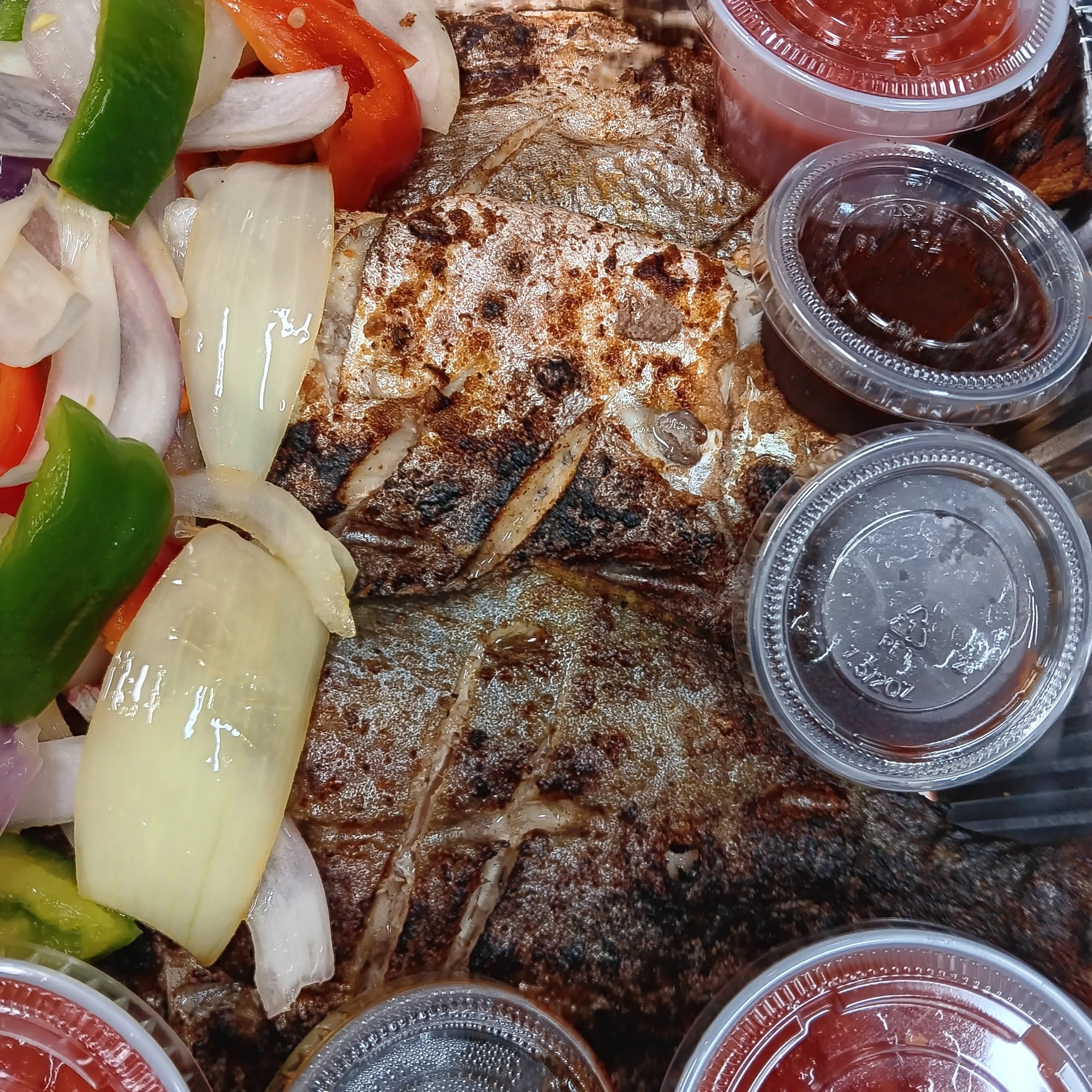 Grilled Pompano/Pepper/Shito