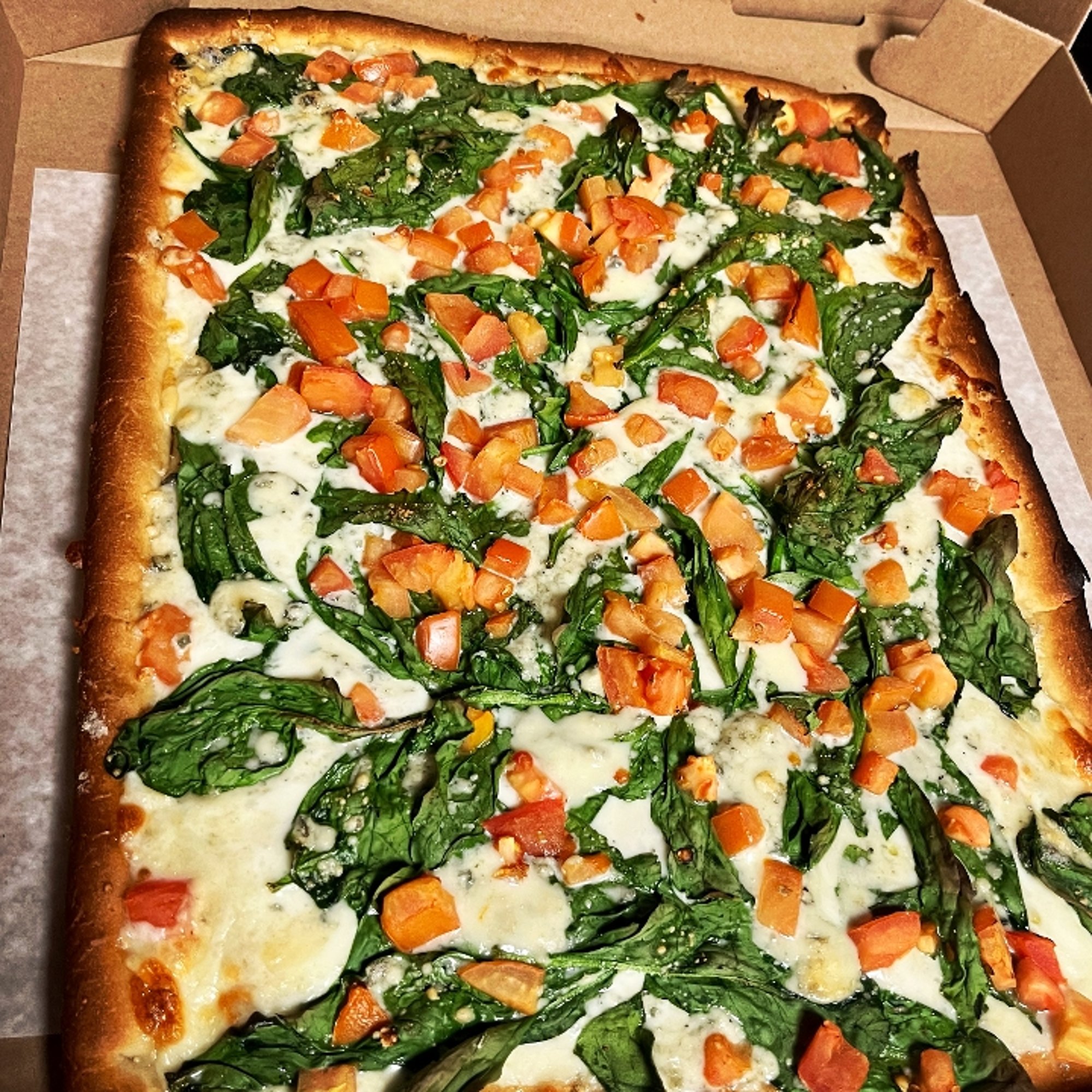 Spinach Gorgonzola Deep Dish