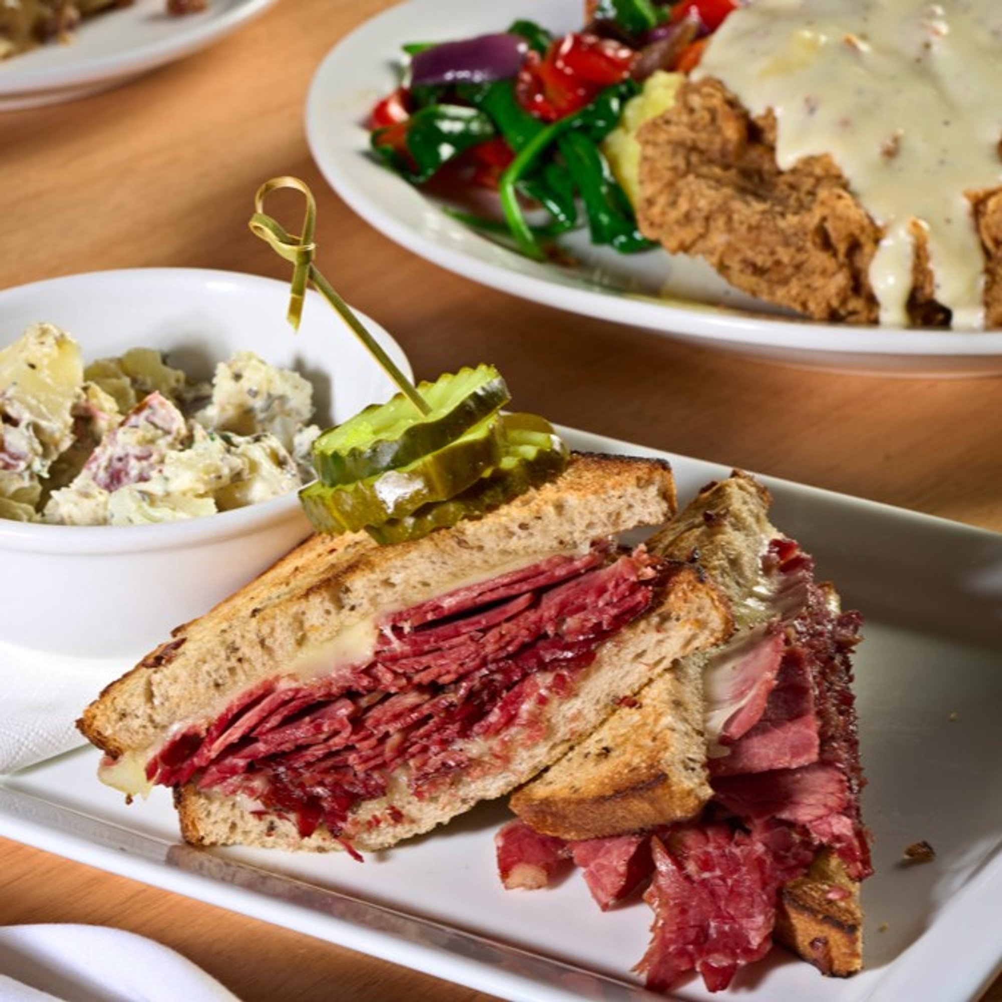 Hot Corned Beef & Swiss Sandwich