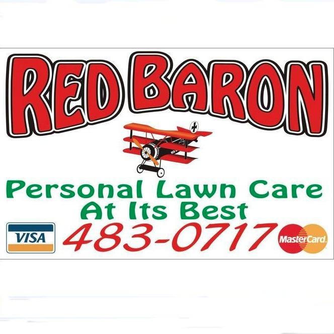 Red Baron Lawn Care Logo